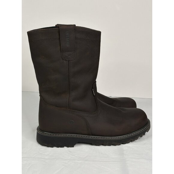 Wolverine Floorhand Waterproof 10” Wellington Men’s 13 EW Soft Toe Leather Brown - Picture 4 of 16